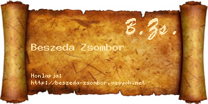 Beszeda Zsombor névjegykártya