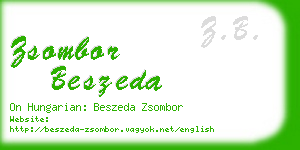 zsombor beszeda business card